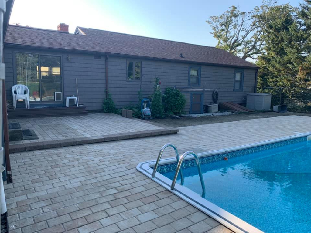 Pool patio in Rhode Island remodel (after image)